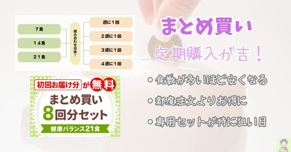 まごころケア食　買い物テクニック　まとめ買い