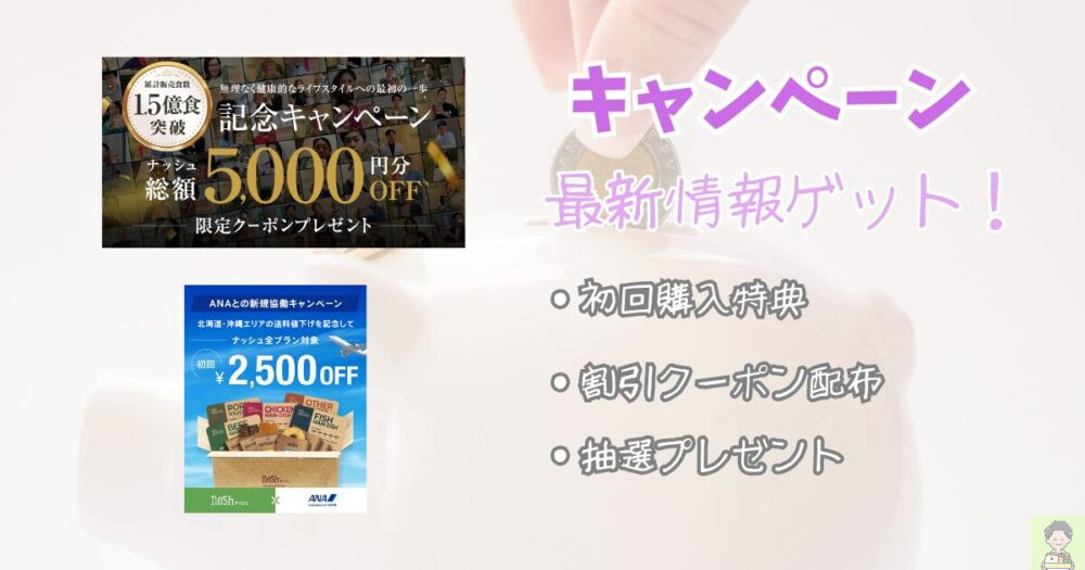 ナッシュ 買い物テクニック キャンペーン