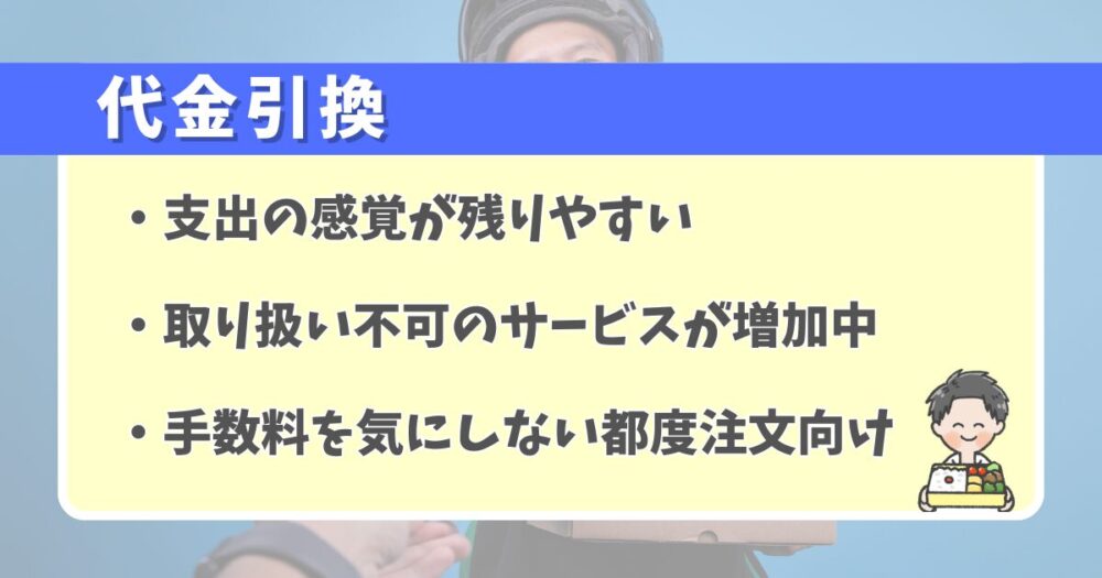 支出感覚が残りやすいのは代金引換 1